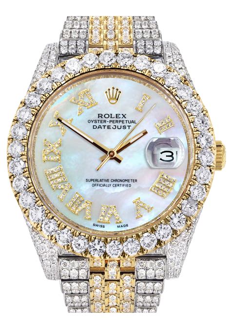 iced bezel rolex|Rolex iced out diamond set.